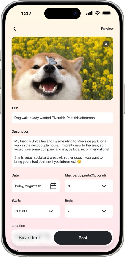 Reviewing the generated post before publishing